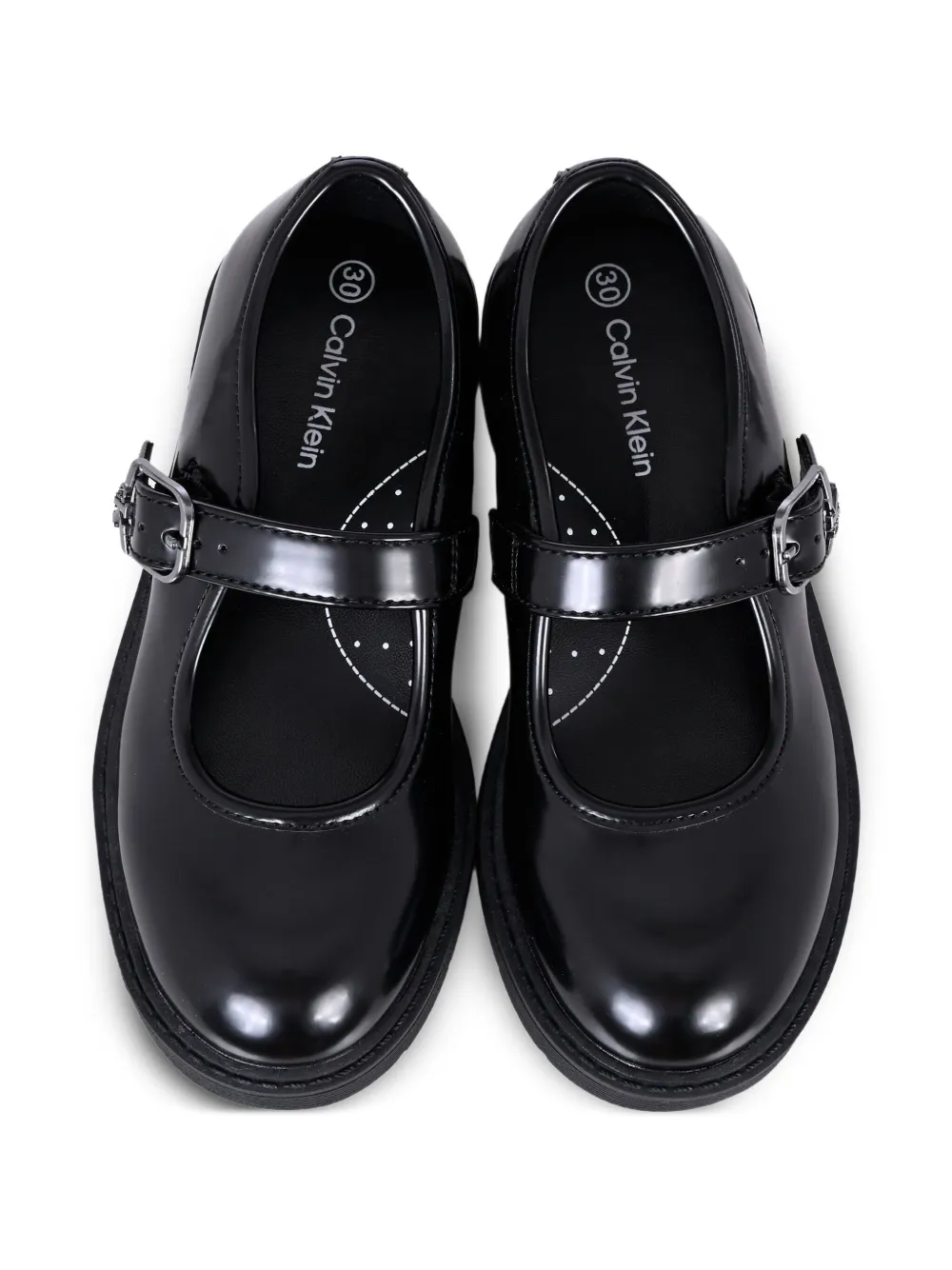 Calvin Klein Kids Derby schoenen met logogesp Zwart