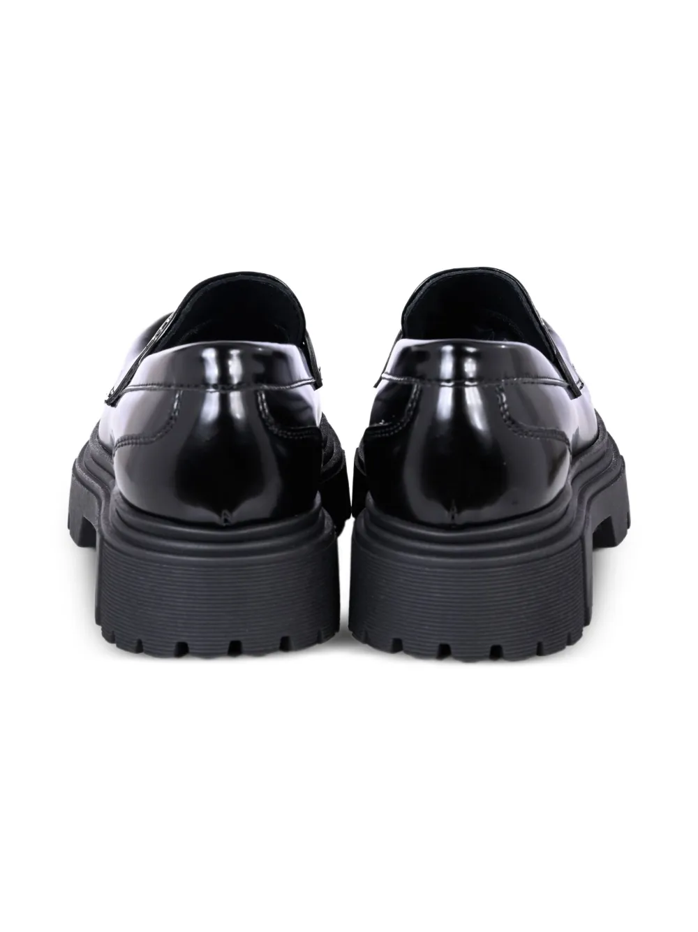 Calvin Klein Kids metallic-film loafer Black