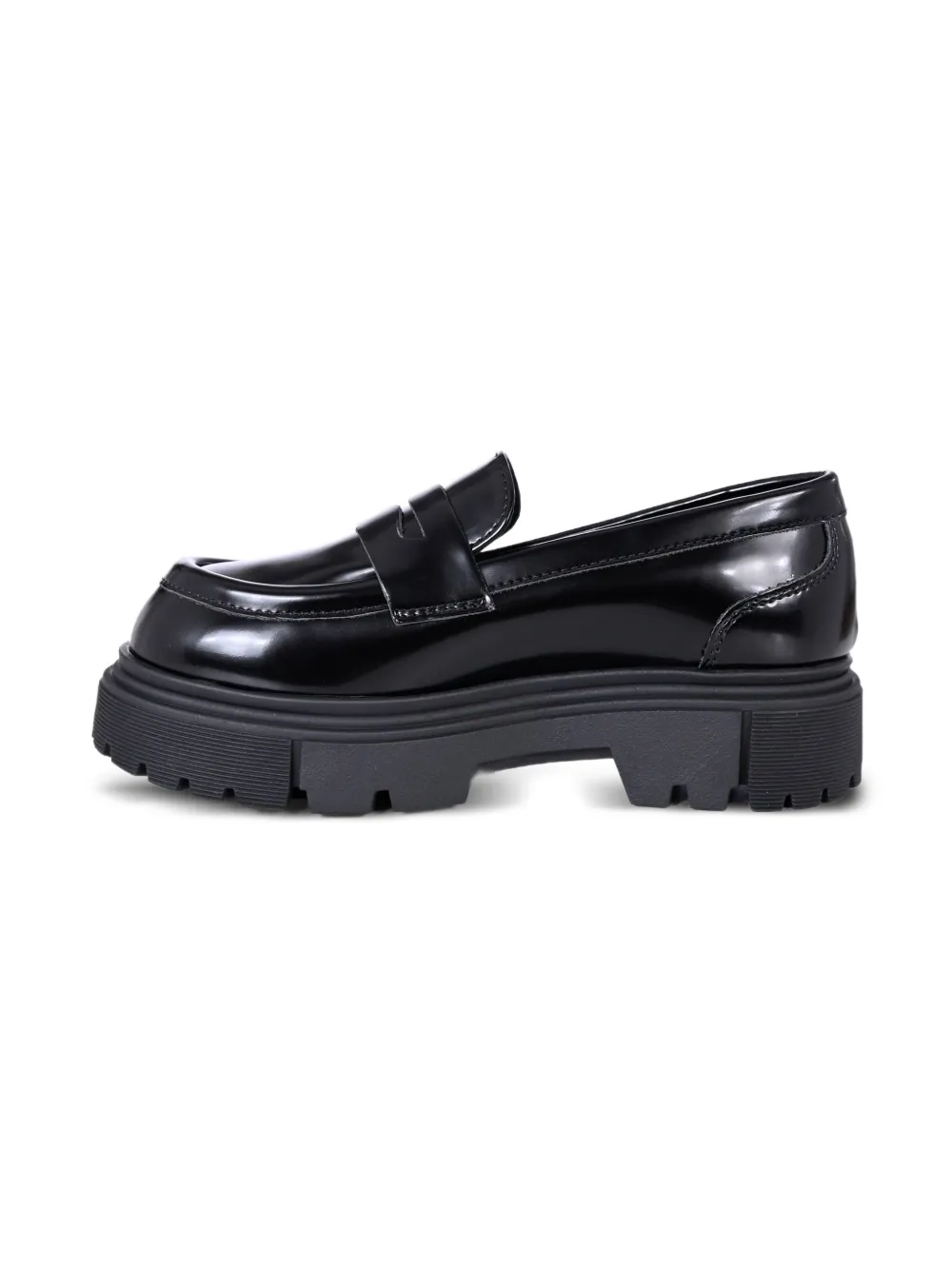 Calvin Klein Kids metallic-film loafer Black