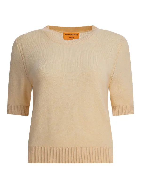 Guest In Residence Cashmere T-shirt in Neutrals