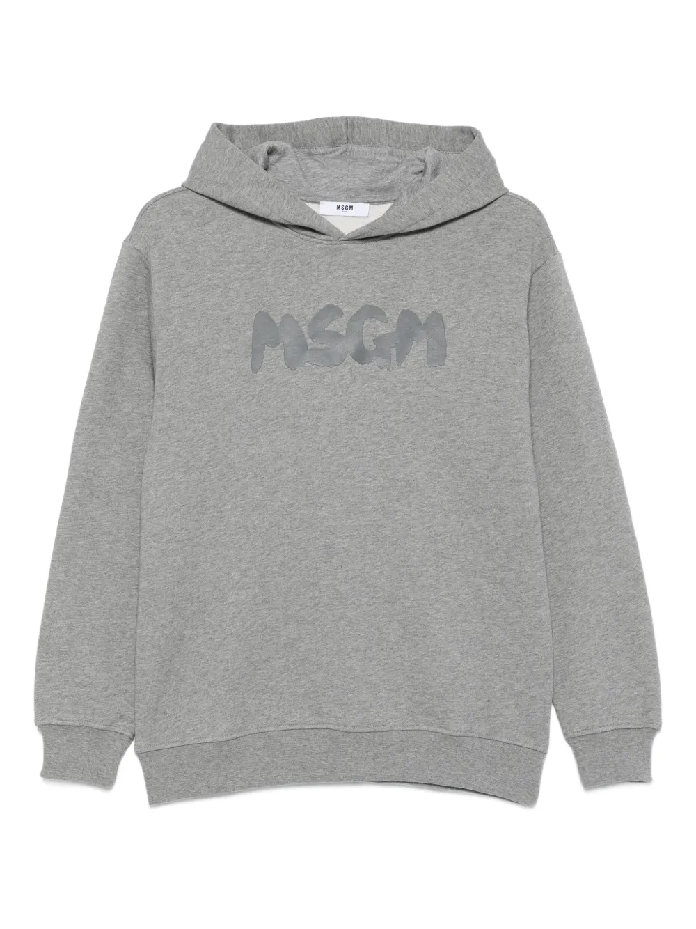 MSGM Kids logo-print hoodie Grijs
