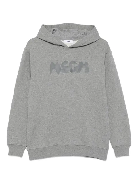 MSGM Kids logo-print hoodie
