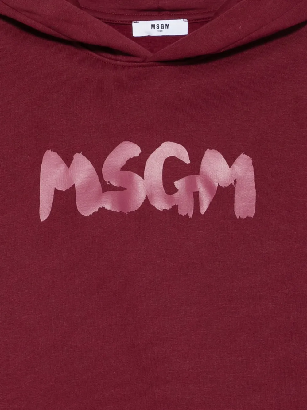 Msgm Logo-print Hoodie In Brown