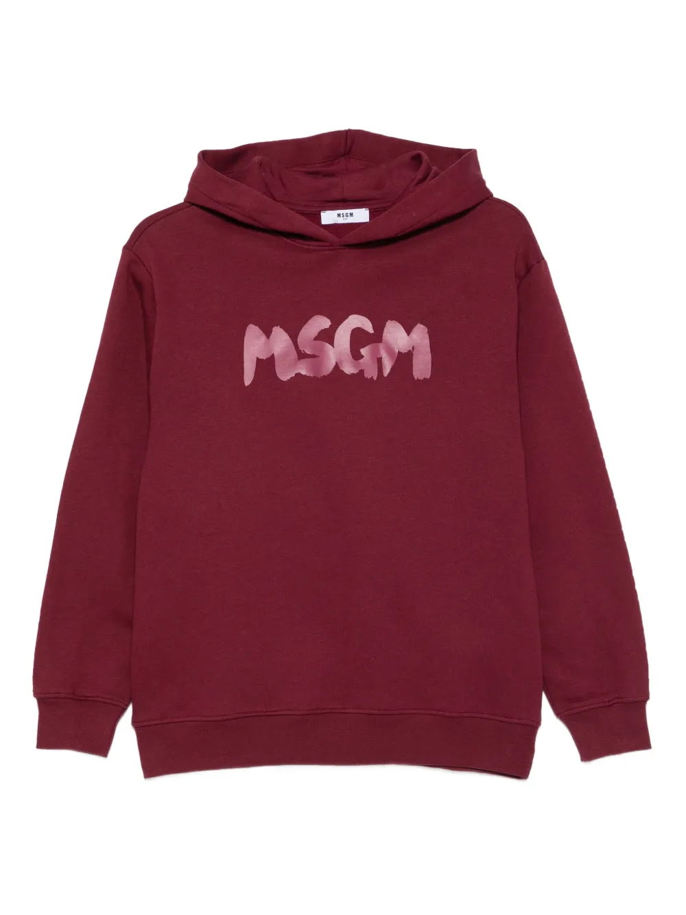 MSGM Kids logo-print hoodie Rood