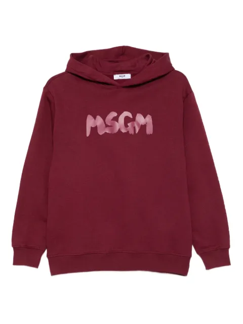 MSGM Kids logo-print hoodie