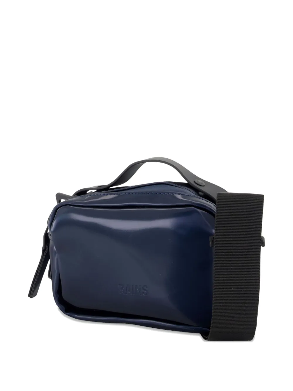Rains logo-print shoulder bag - Blauw