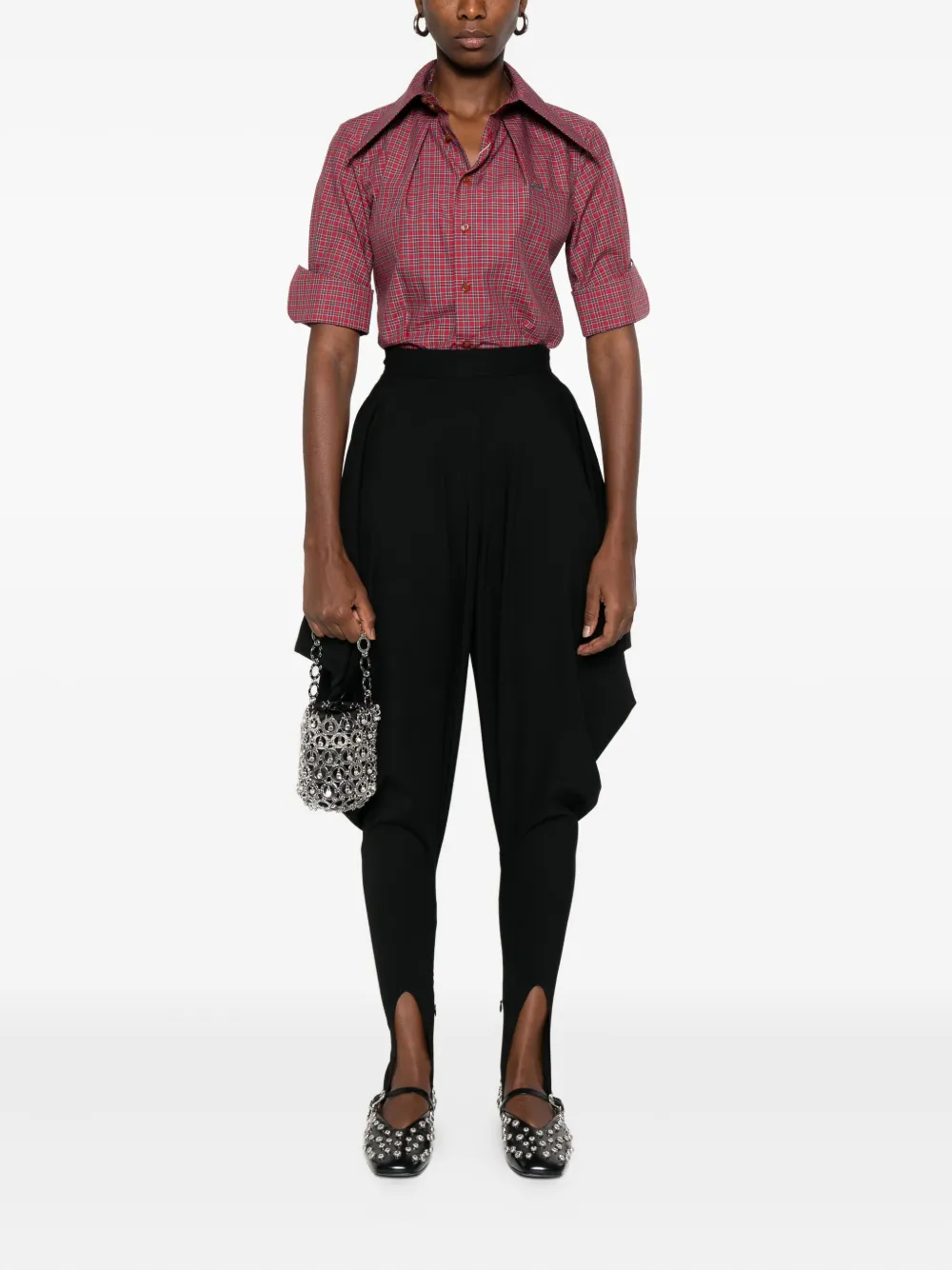 Vivienne Westwood Checked Cotton Shirt In Red