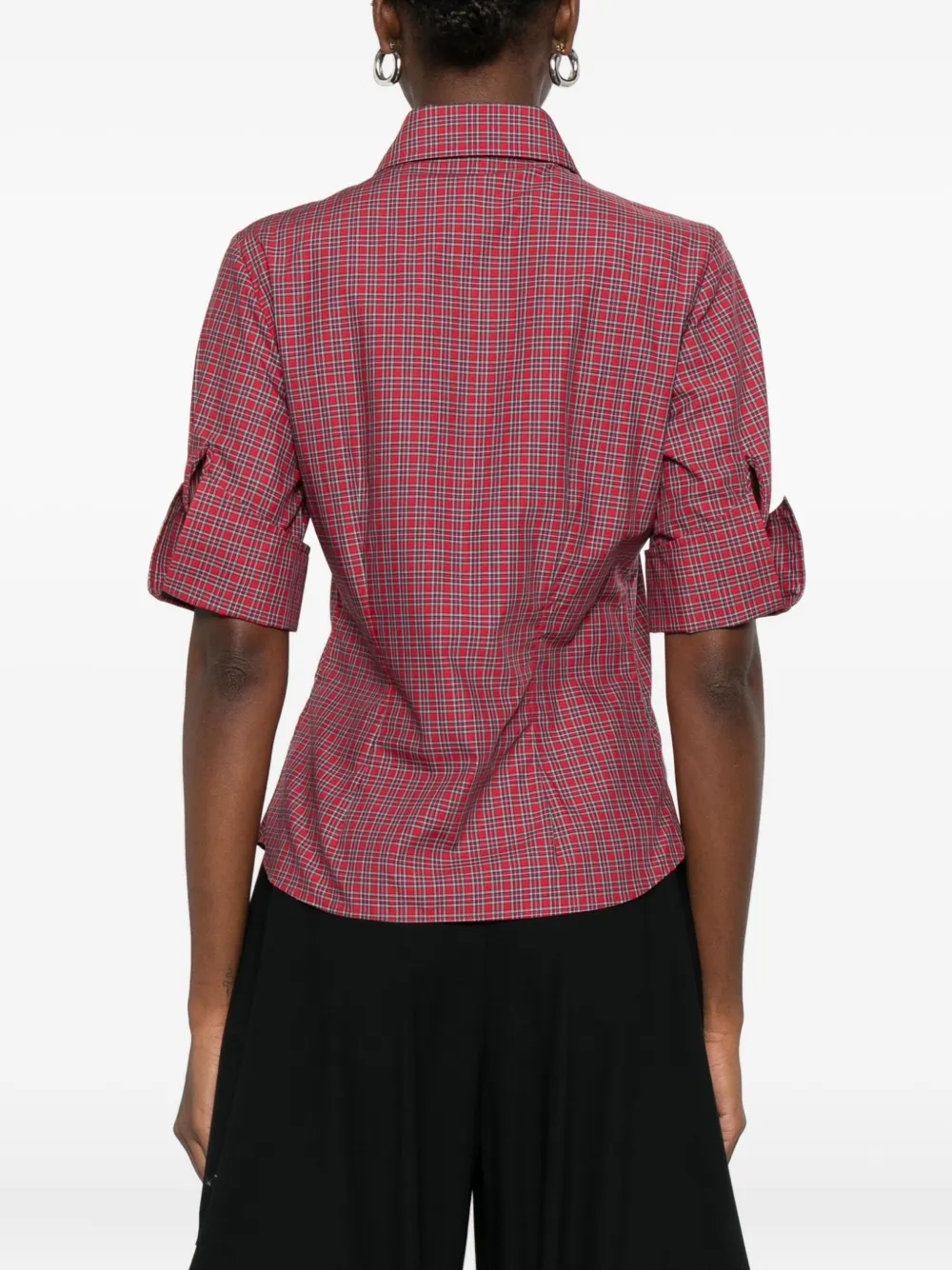 Vivienne Westwood Geruit katoenen blouse Rood