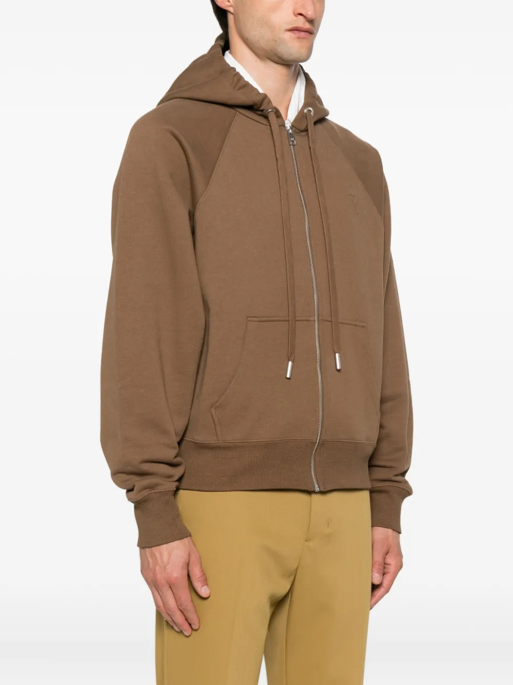 AMI Paris zip-up hoodie Bruin
