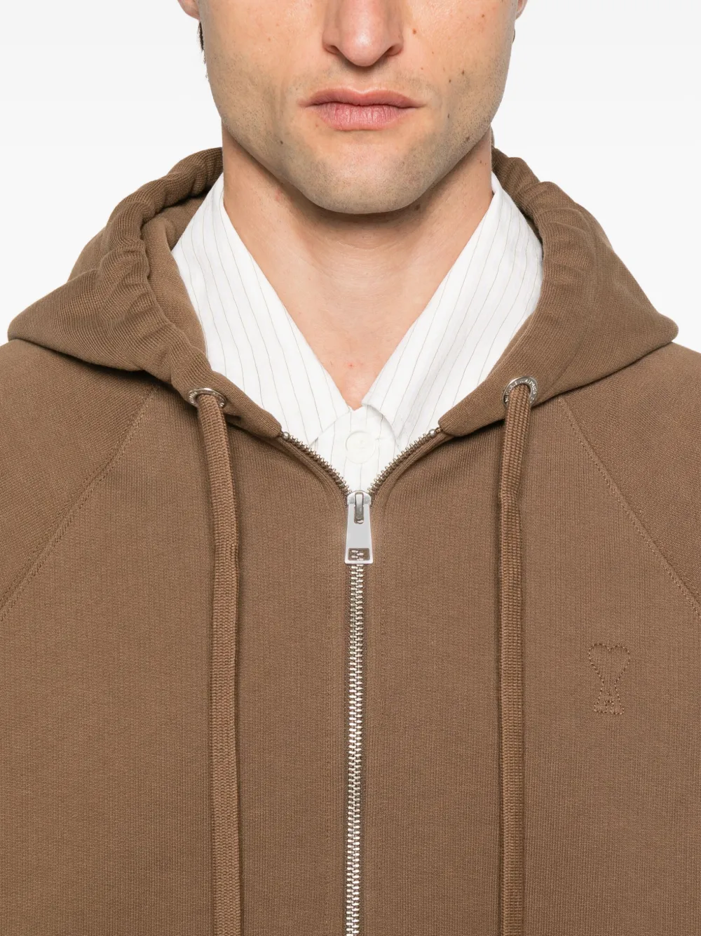 AMI Paris zip-up hoodie Bruin
