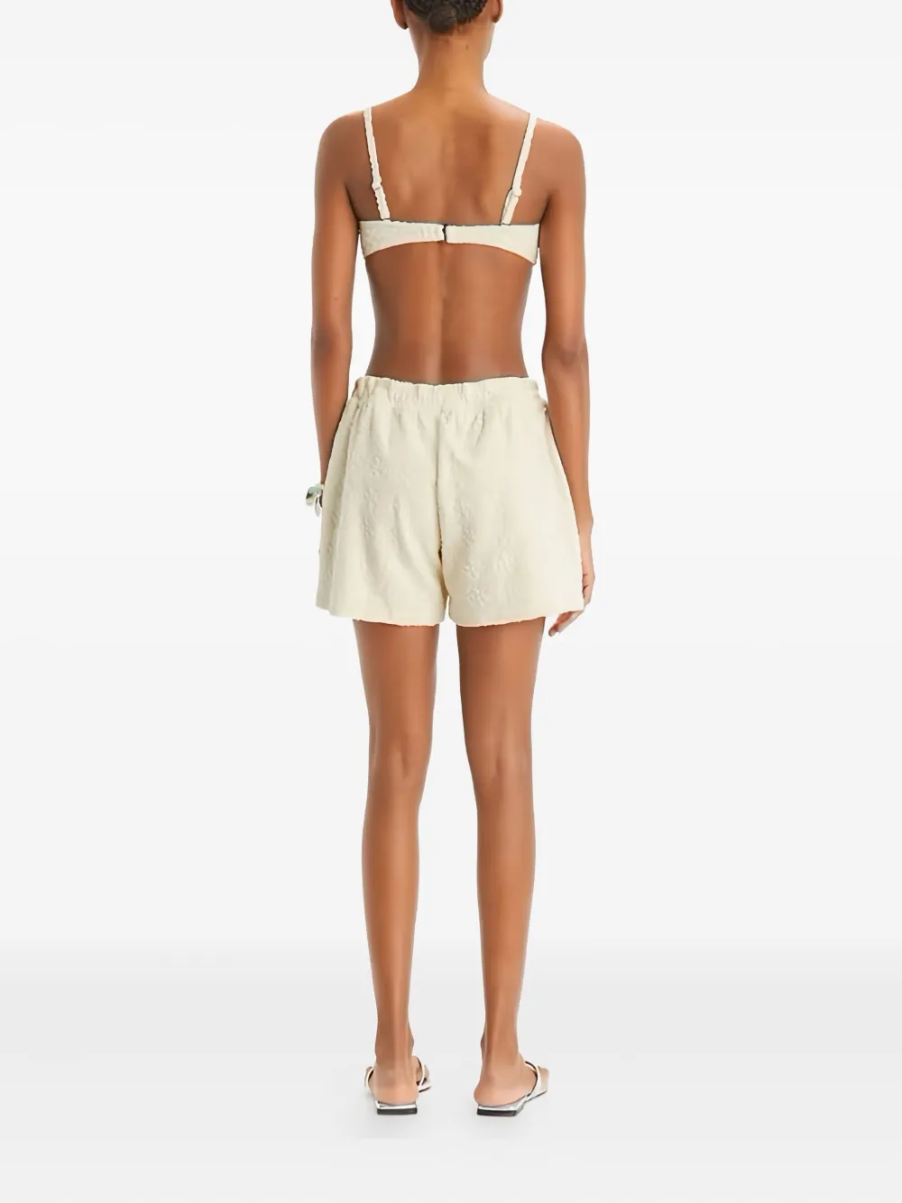 Tory Burch Shorts met logo Beige