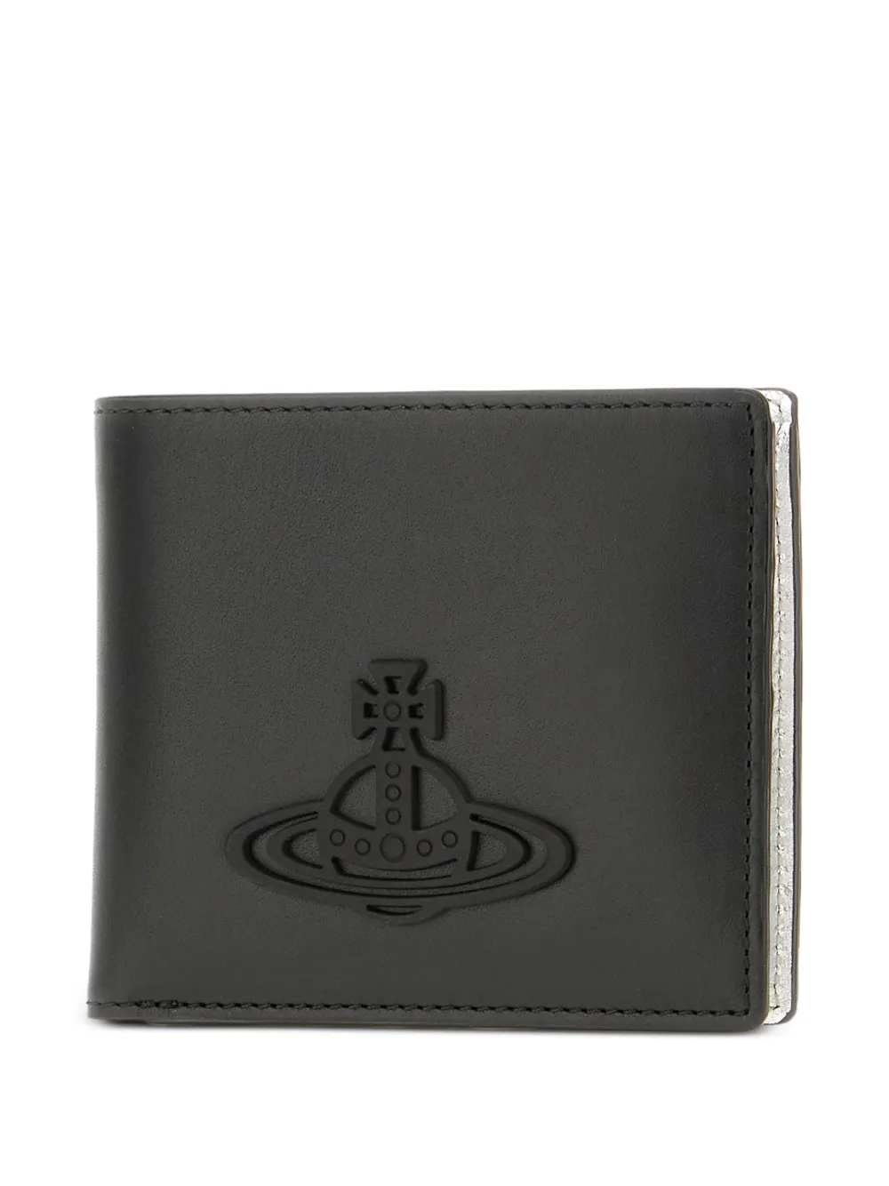 Vivienne Westwood Leren portemonnee met Orb-reliëf Zwart