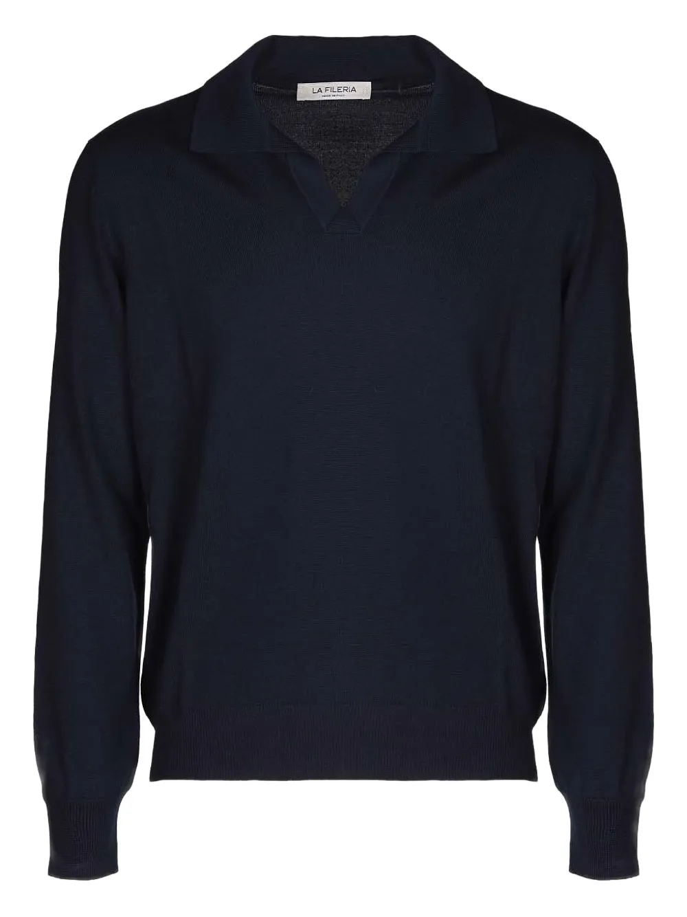 Fileria suéter con cuello de playera tipo polo | azul | Image 1