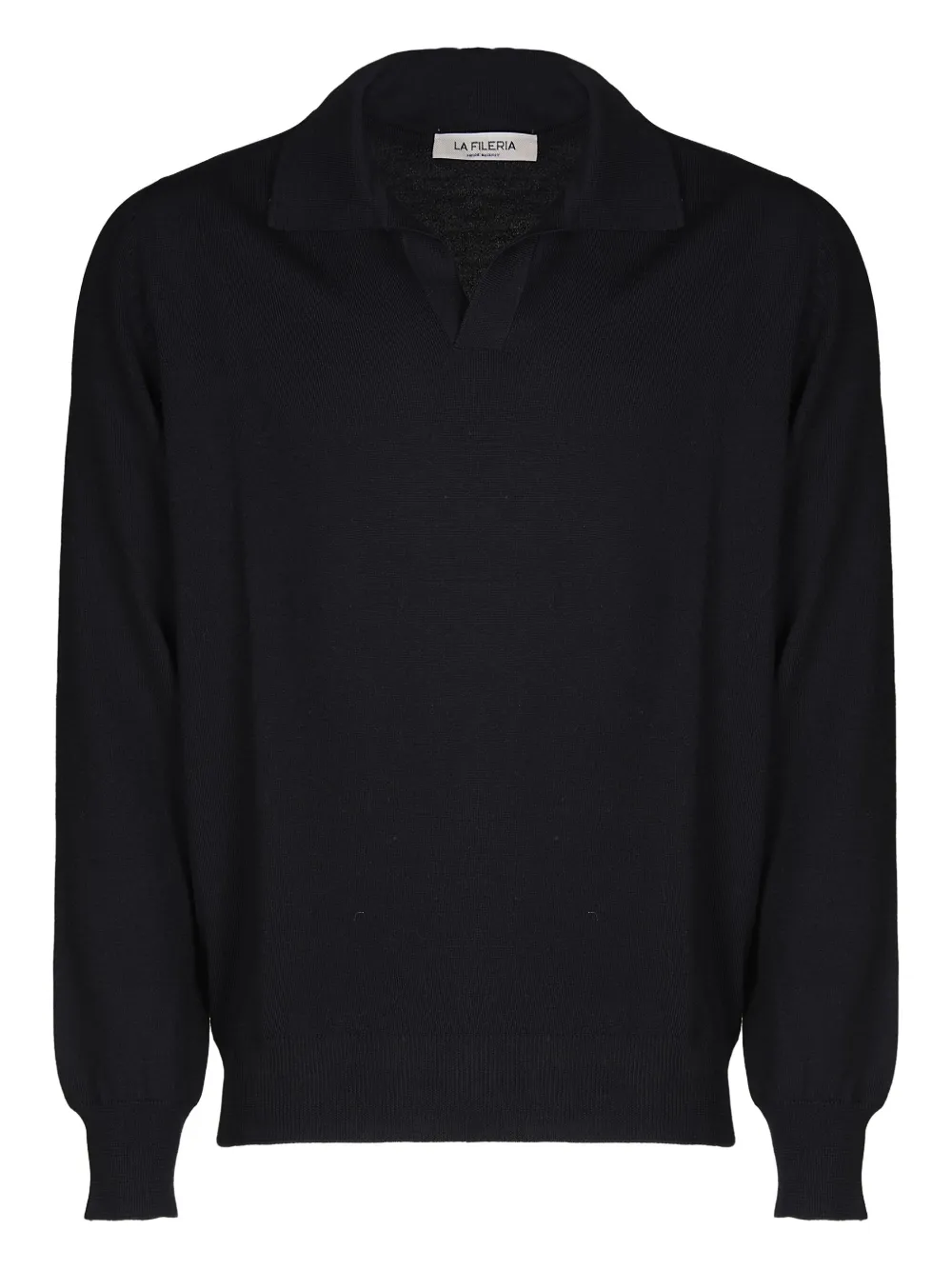 Fileria Polo-collar Sweater In Black
