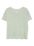 120% Lino raw-edge linen T-shirt - Green