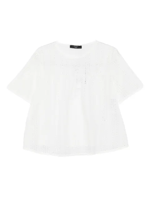 Weekend Max Mara eyelet-embroidered short-sleeve top