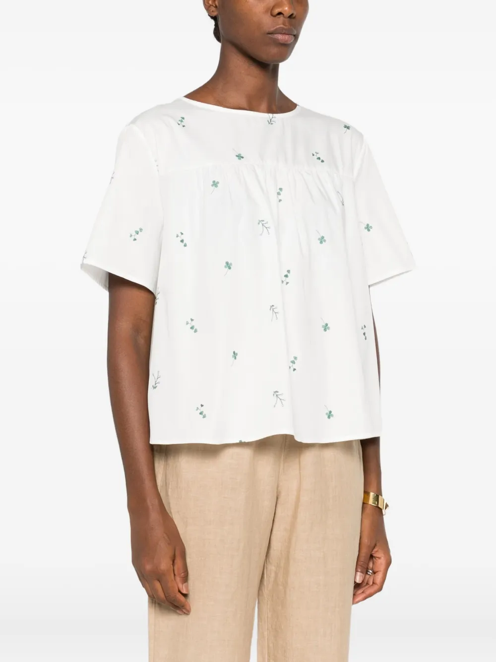 Weekend Max Mara Top met bloemenprint Wit