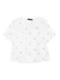 Weekend Max Mara floral-print smocked top - White