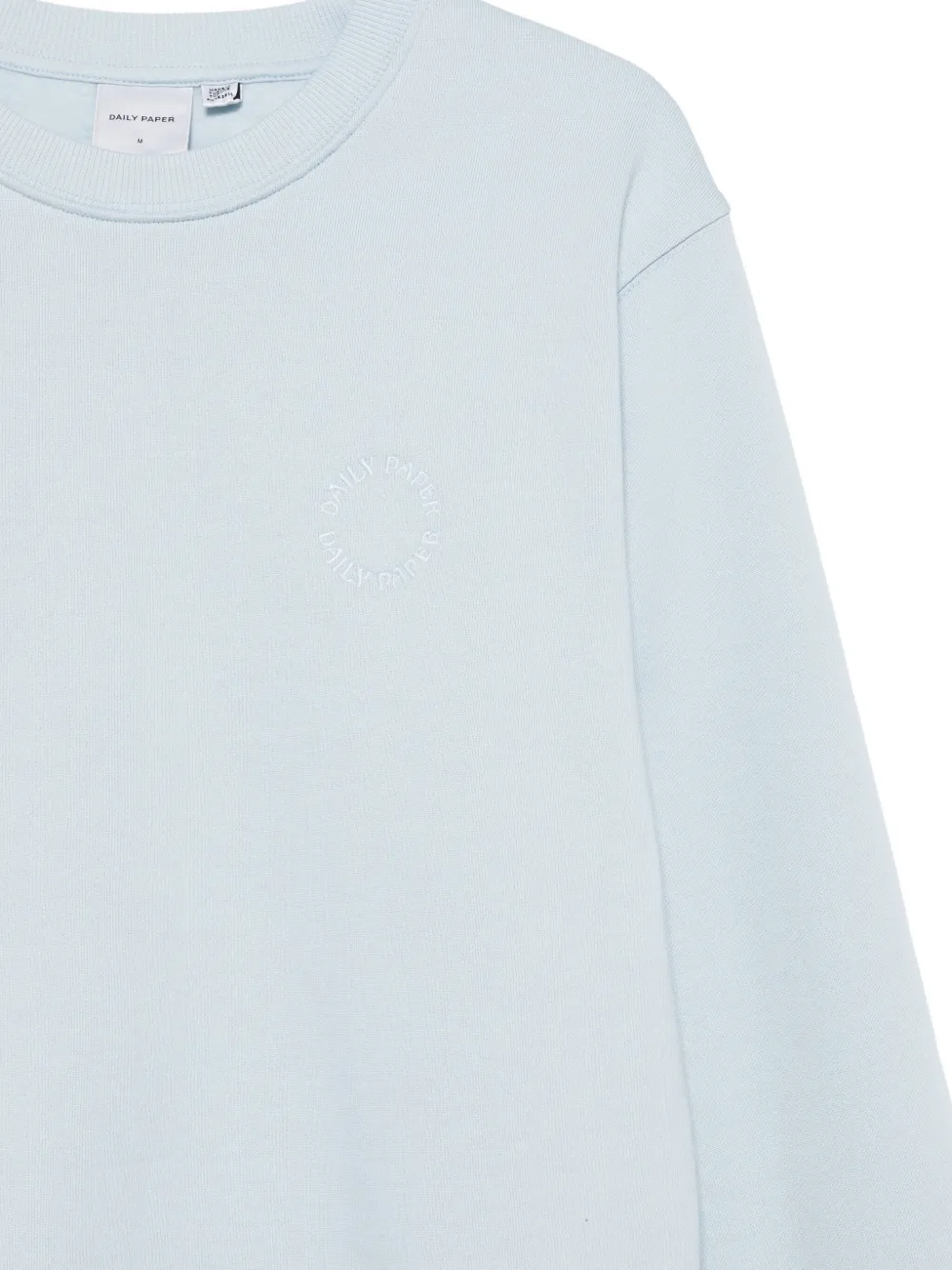 Daily Paper embroidered-logo cotton sweatshirt Blauw