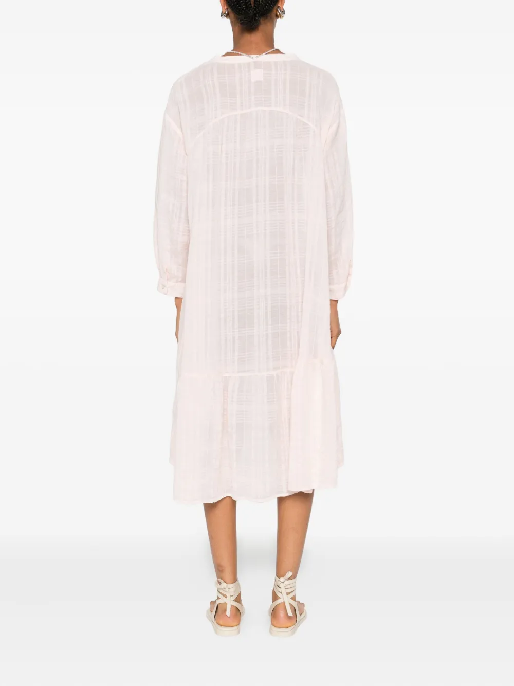 120% Lino Linen-blend Dress In Pink