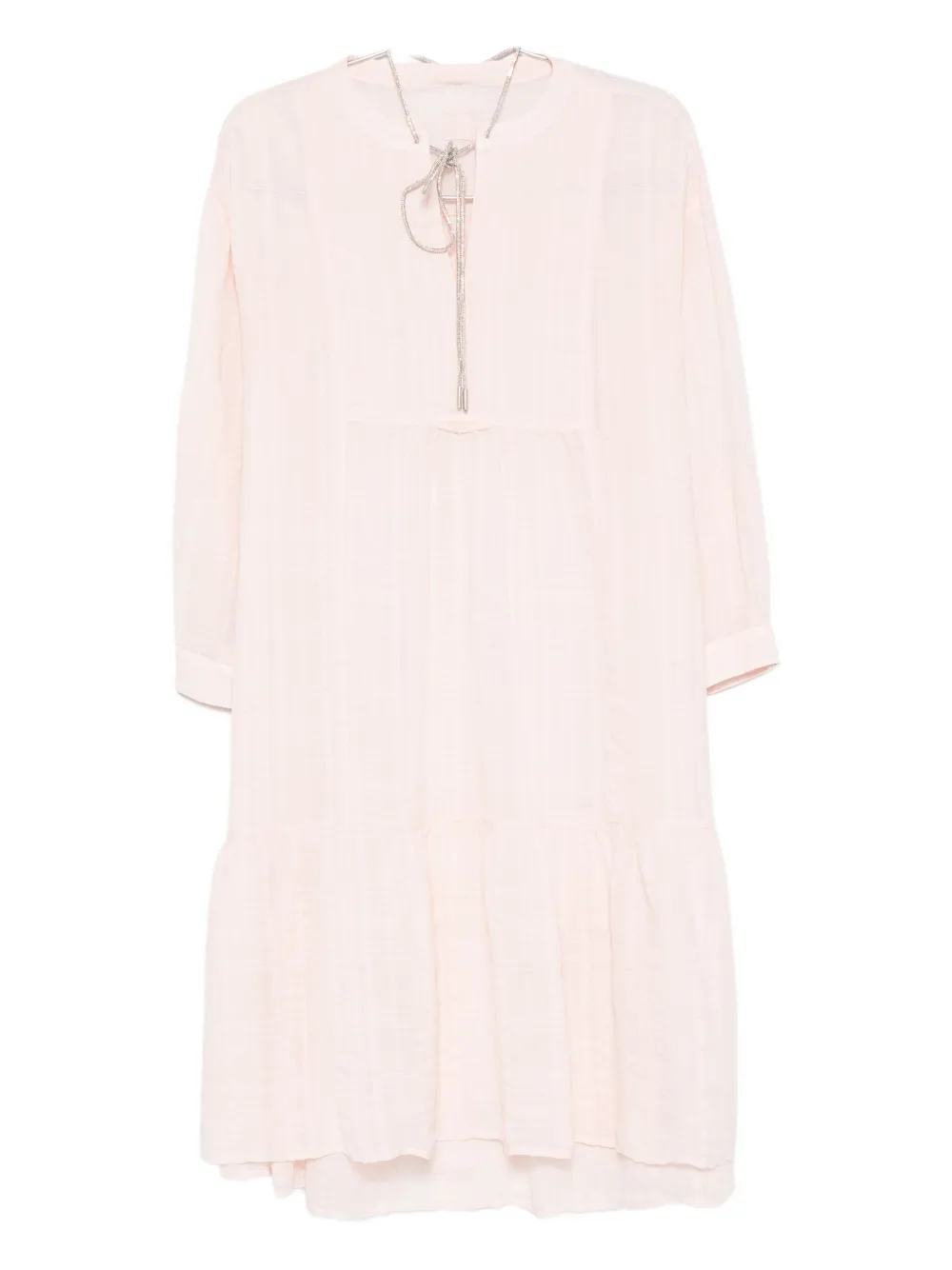 120% Lino Linen-blend Dress In Pink