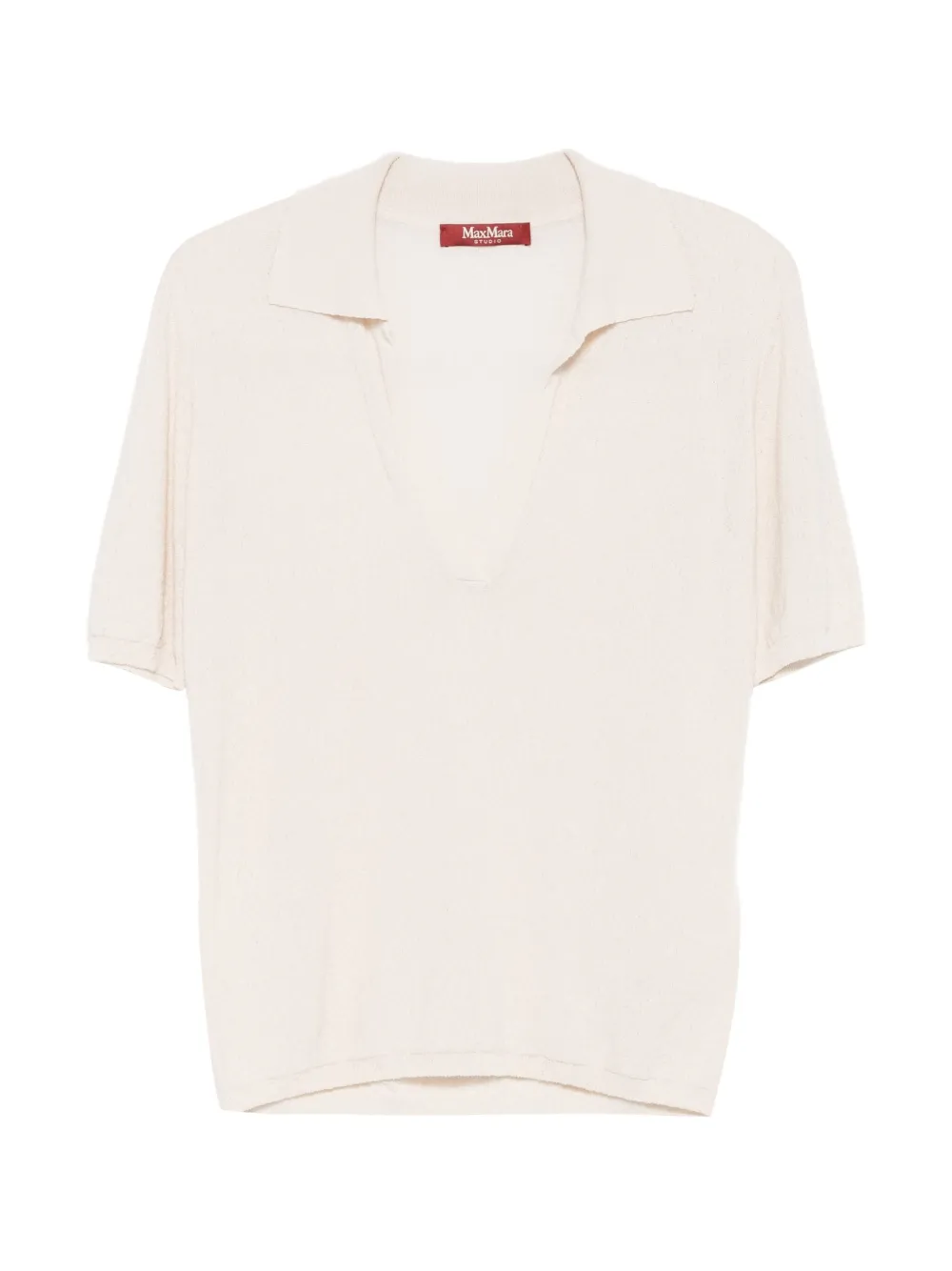 Max Mara V-neck short-sleeved T-shirt | Neutrals | Image 1