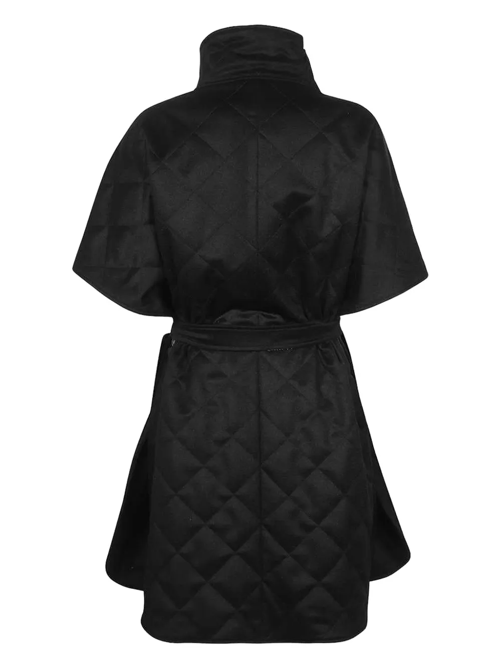 Max Mara quilted-design turtleneck coat Zwart