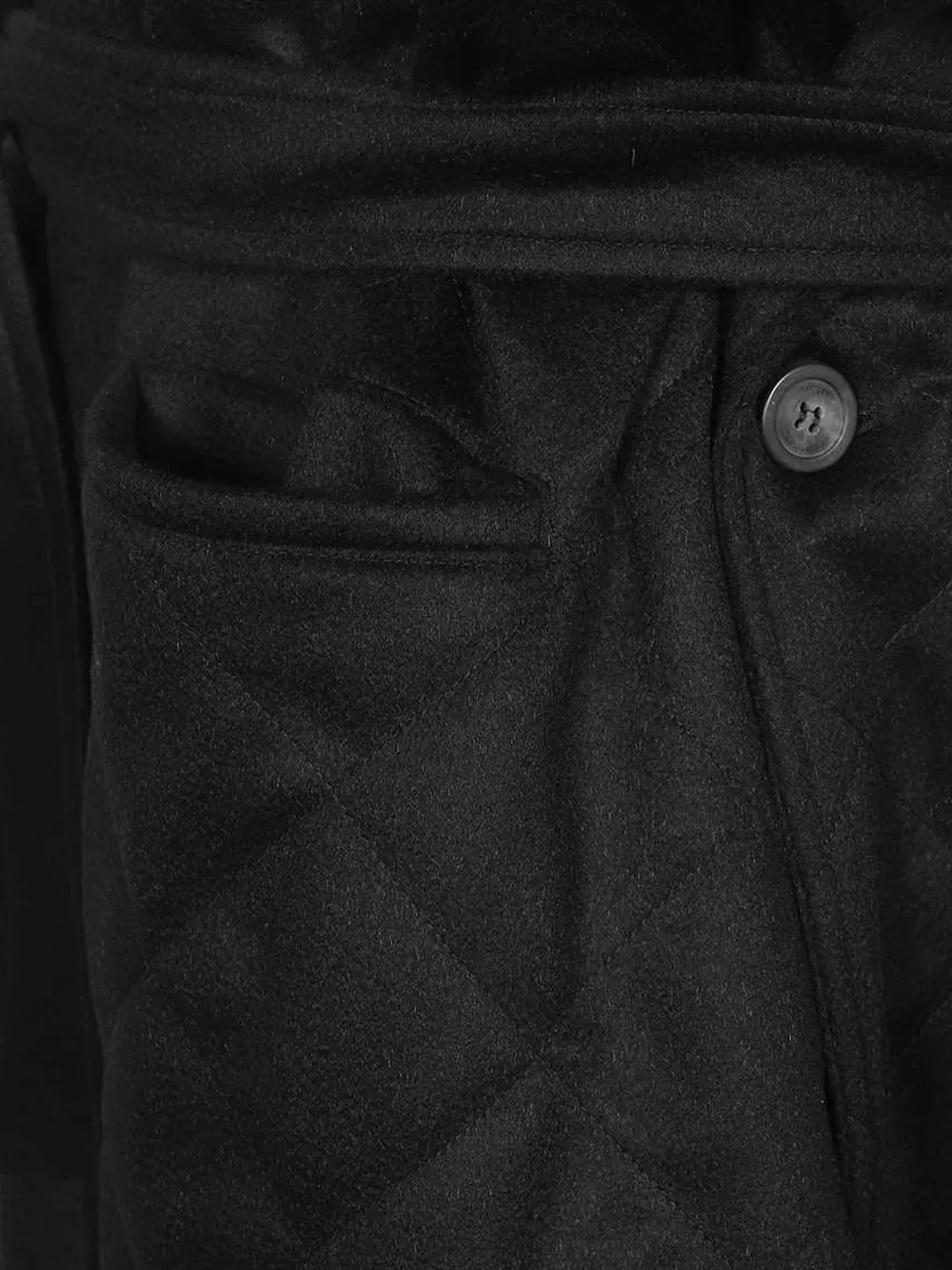 Max Mara quilted-design turtleneck coat Zwart