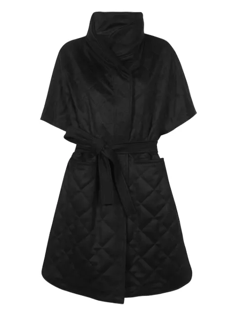 Max Mara quilted-design turtleneck coat