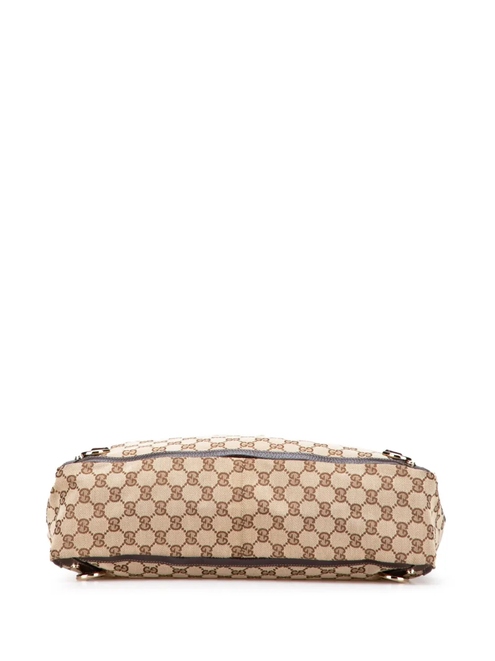 Pre-owned Gucci 2000-2015 Gg Canvas Abbey D Ring Tote Bag In Brown