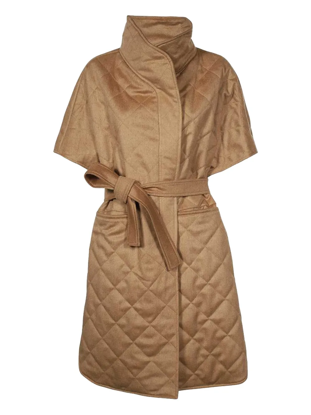 Max Mara short-sleeve quilted coat Bruin