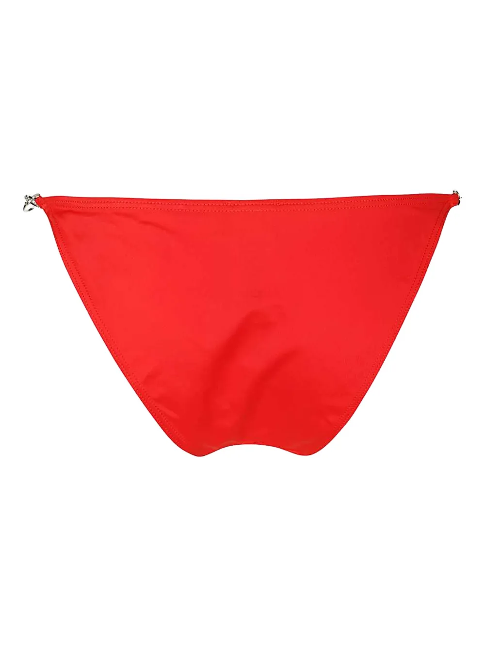 Diesel Bikinislip met logoplakkaat en ring Rood