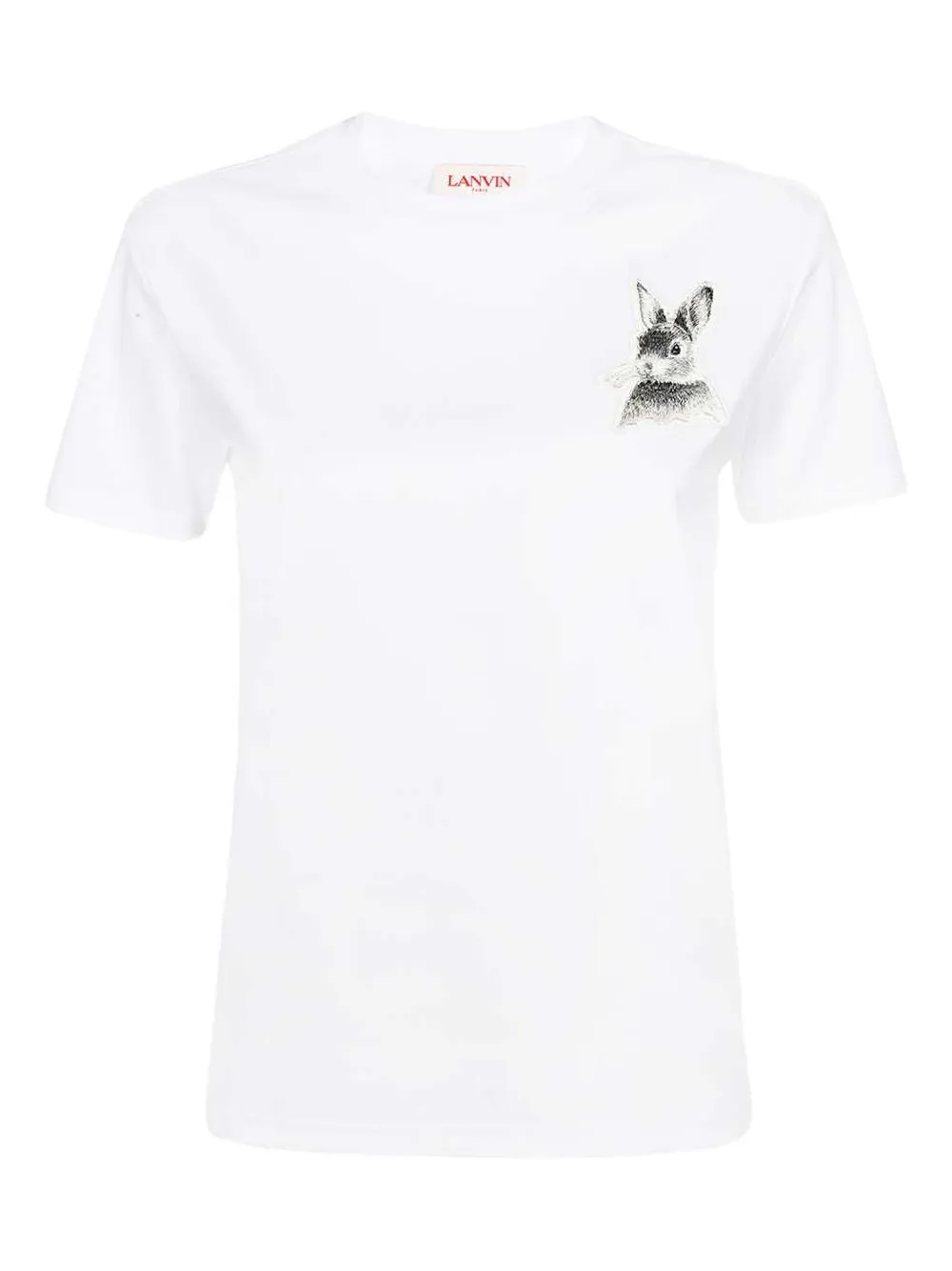 Lanvin rabbit-patch T-shirt Wit