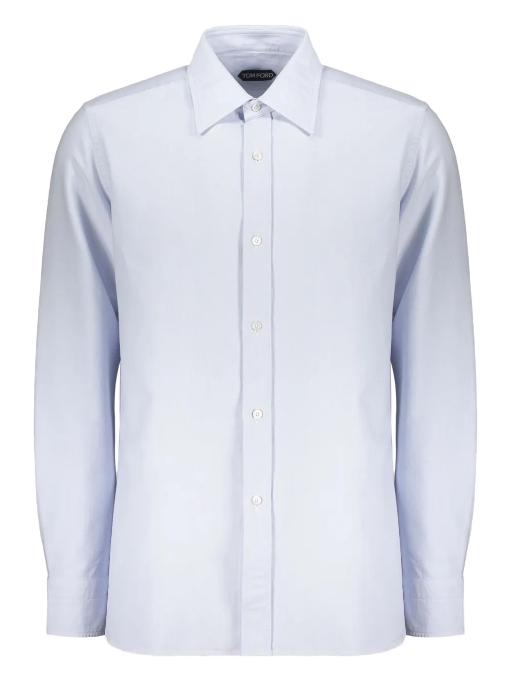 TOM FORD classic collar cotton shirt Blauw