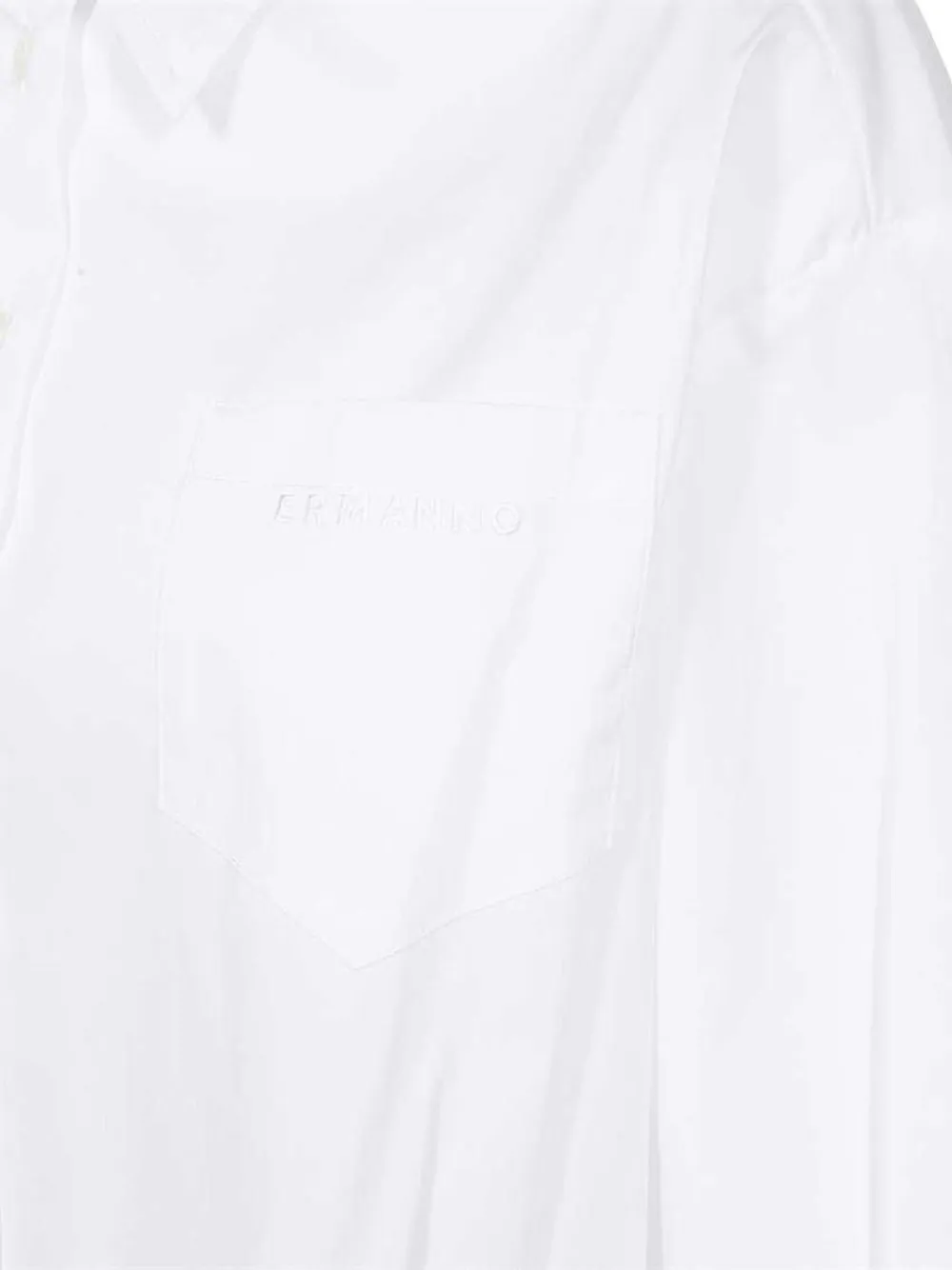 Ermanno Scervino Katoenen blouse met geborduurd logo Wit