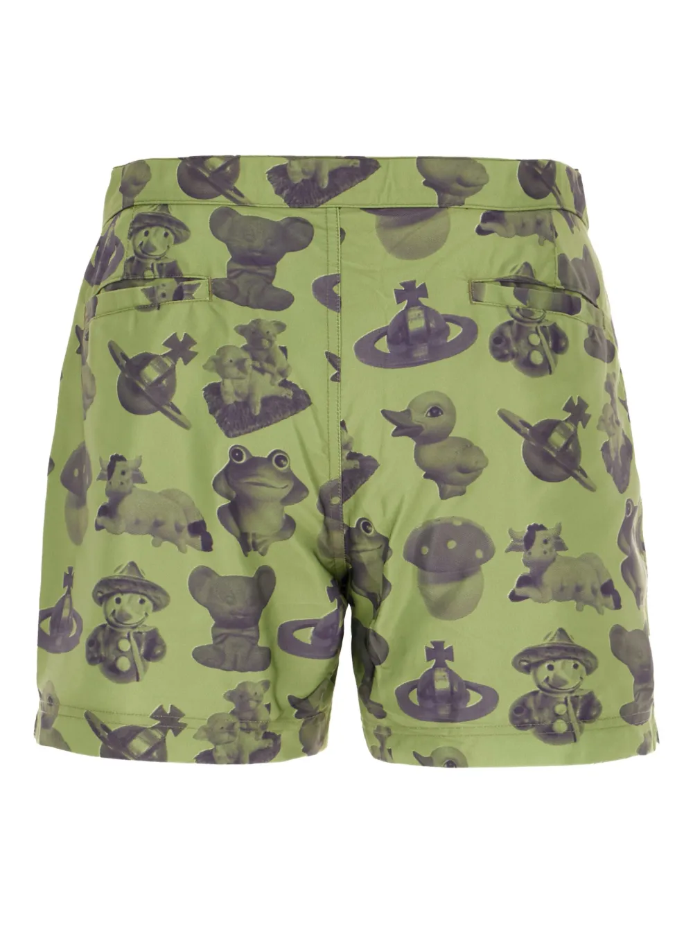 Vivienne Westwood Green Figurines Classic Swim Shorts In Green