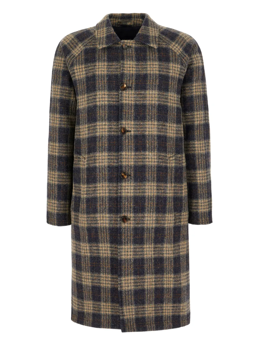Kired checked wool reversible coat | Brown | Image 1