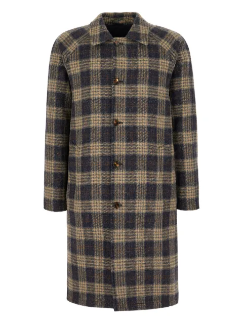 Kired checked wool reversible coat