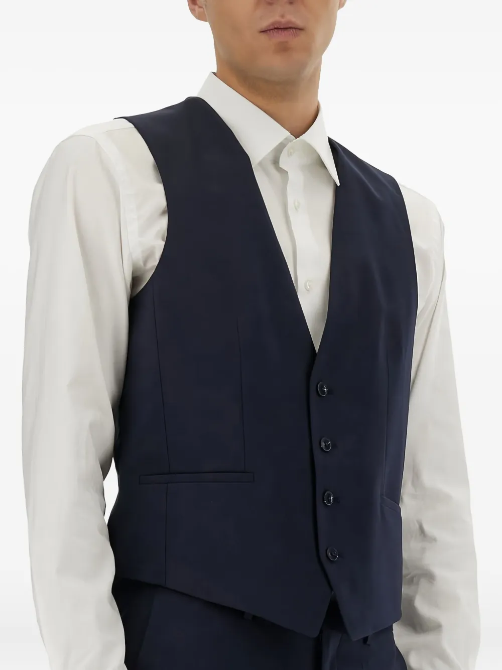 HUGO Gilet met knopen Blauw