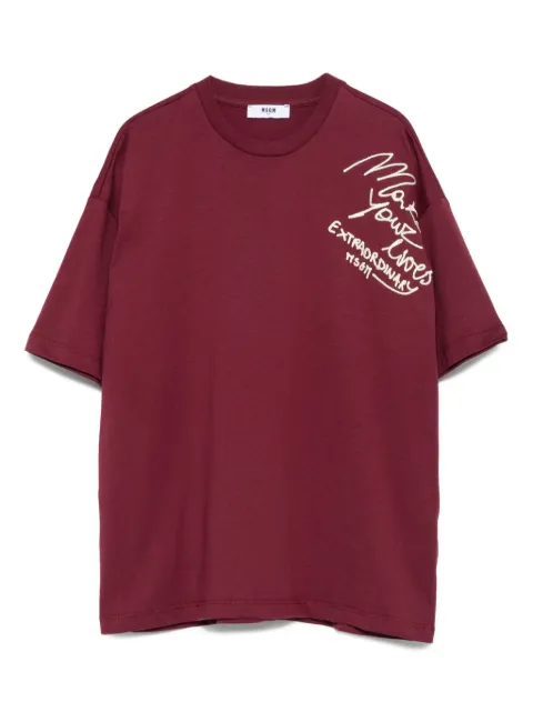 MSGM Kids embroidered T-shirt