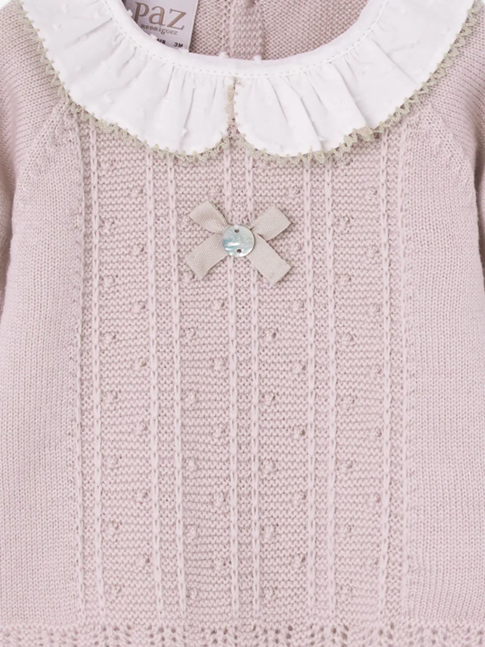 Paz Rodriguez Knitted Trouser Set In Pink