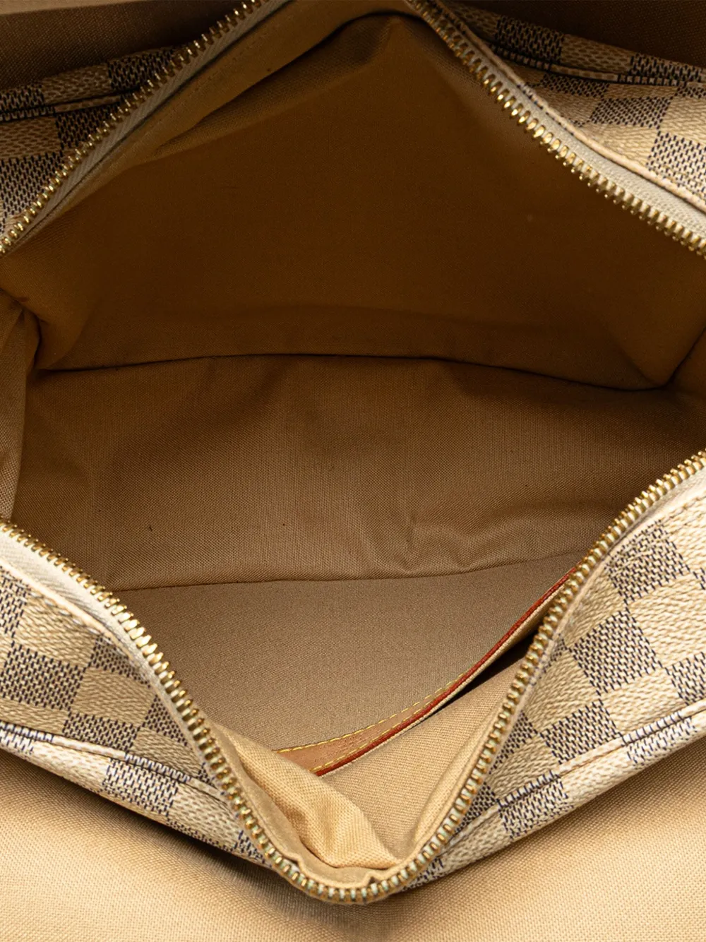 Pre-owned Louis Vuitton 2007 Damier Azur Naviglio Crossbody Bag In White