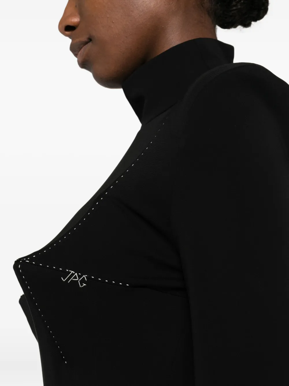 Jean Paul Gaultier Verfraaide maxi-jurk Zwart