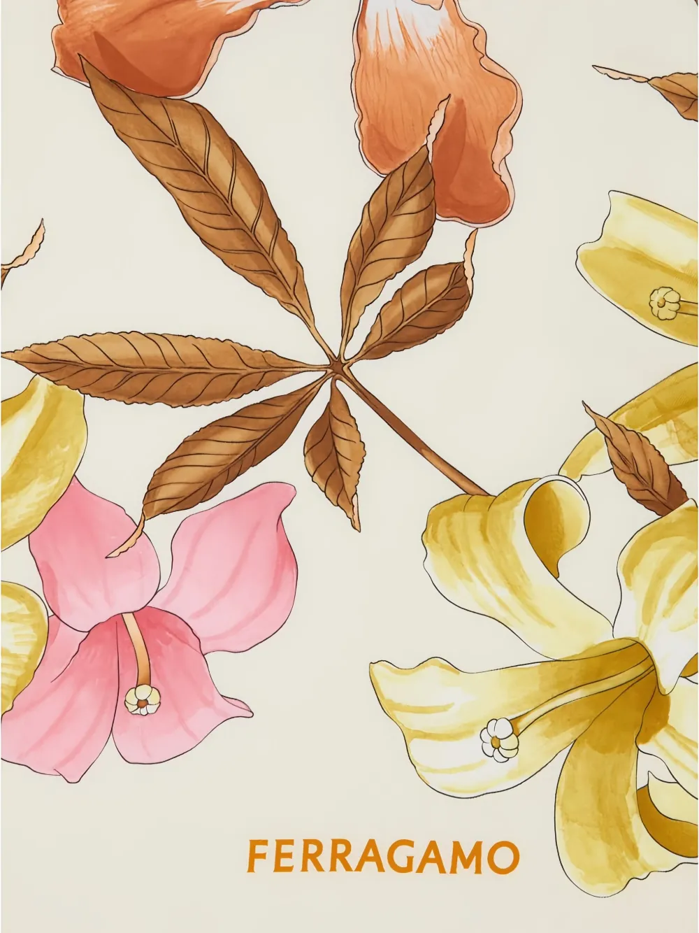 Ferragamo Floral-print Silk Scarf In Multi