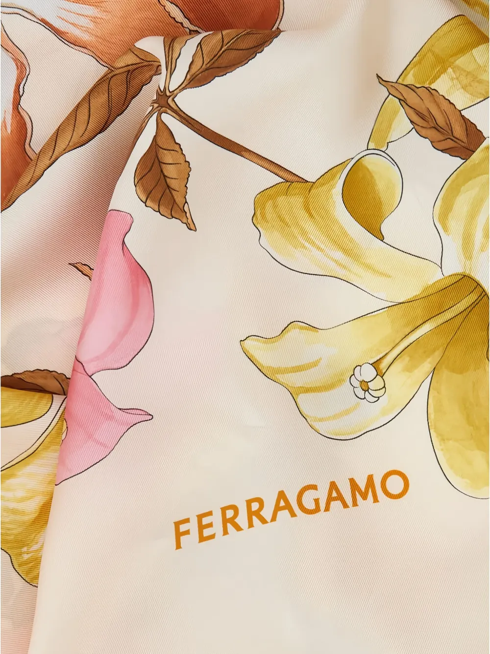 Ferragamo Floral-print Silk Scarf In Multi