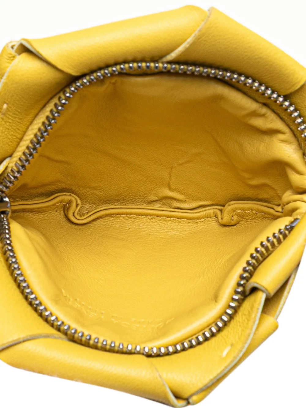 Pre-owned Bottega Veneta 2012-2025 Nappa Maxi Intrecciato Coin Pouch In Yellow