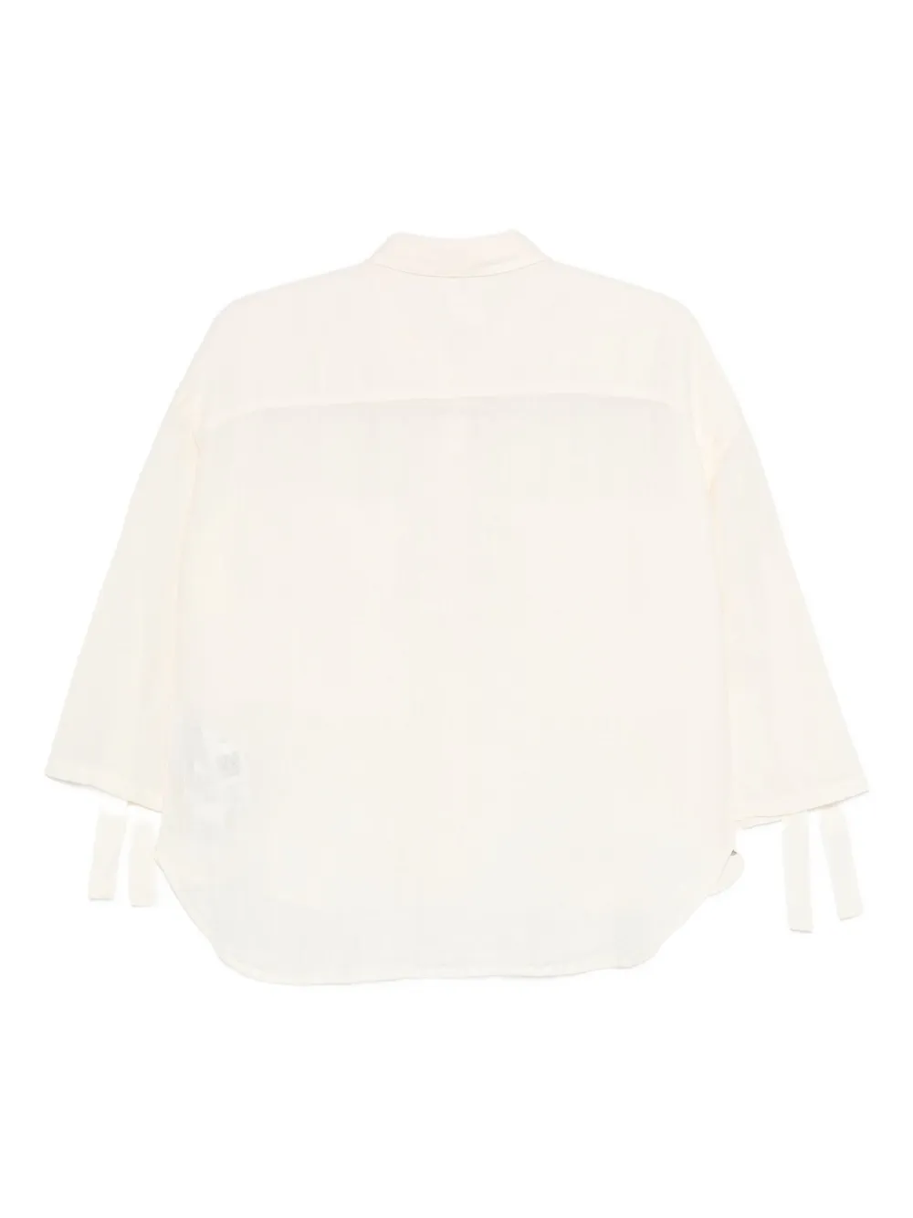 120% Lino flap-pocket linen shirt - Wit