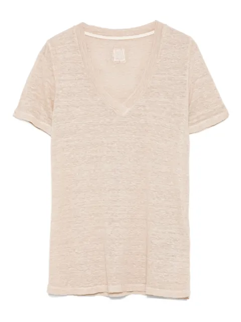 120% Lino V-neck linen T-shirt