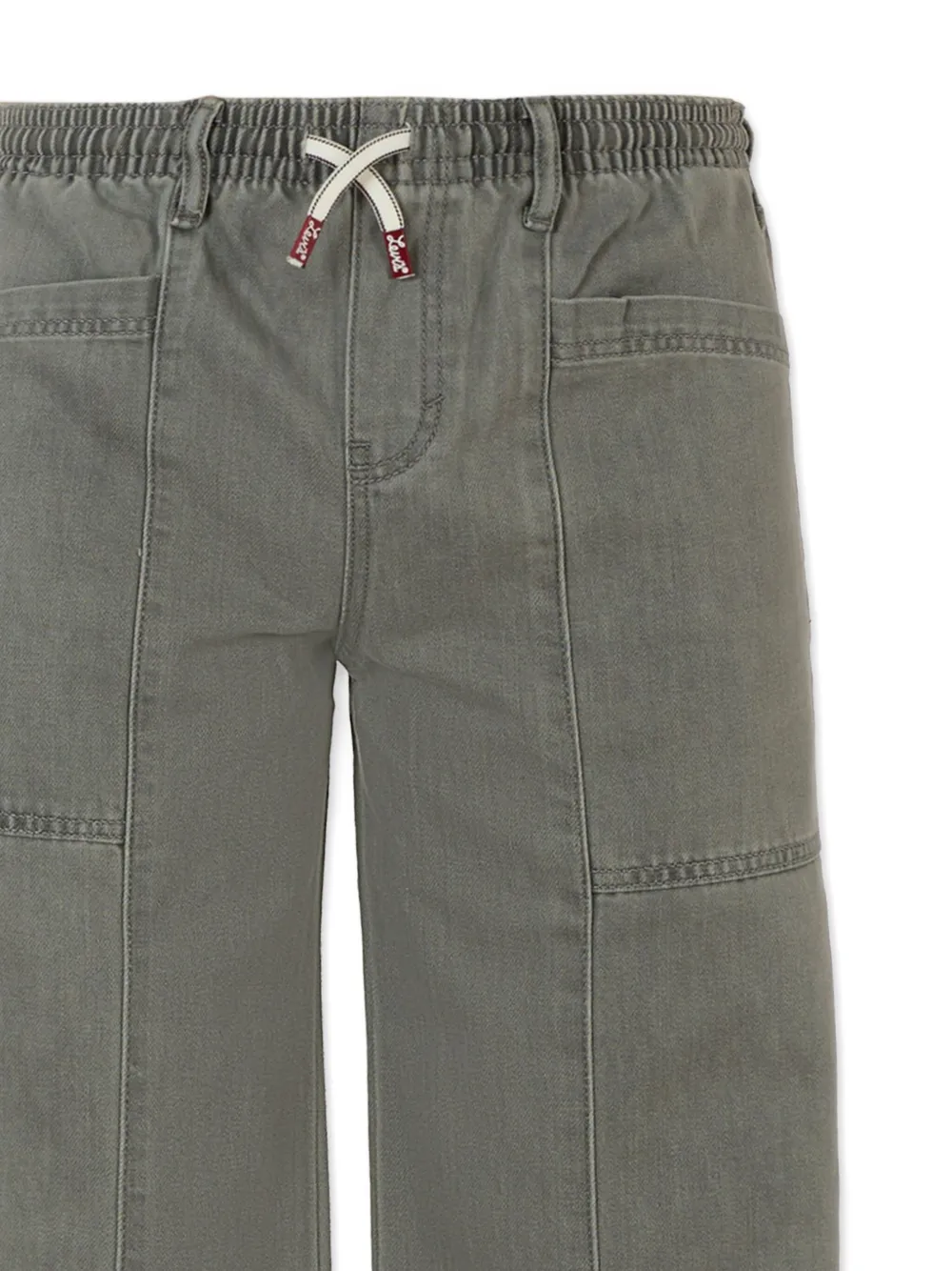 Levi's Kids Broek met elastische taille en vlakken Grijs