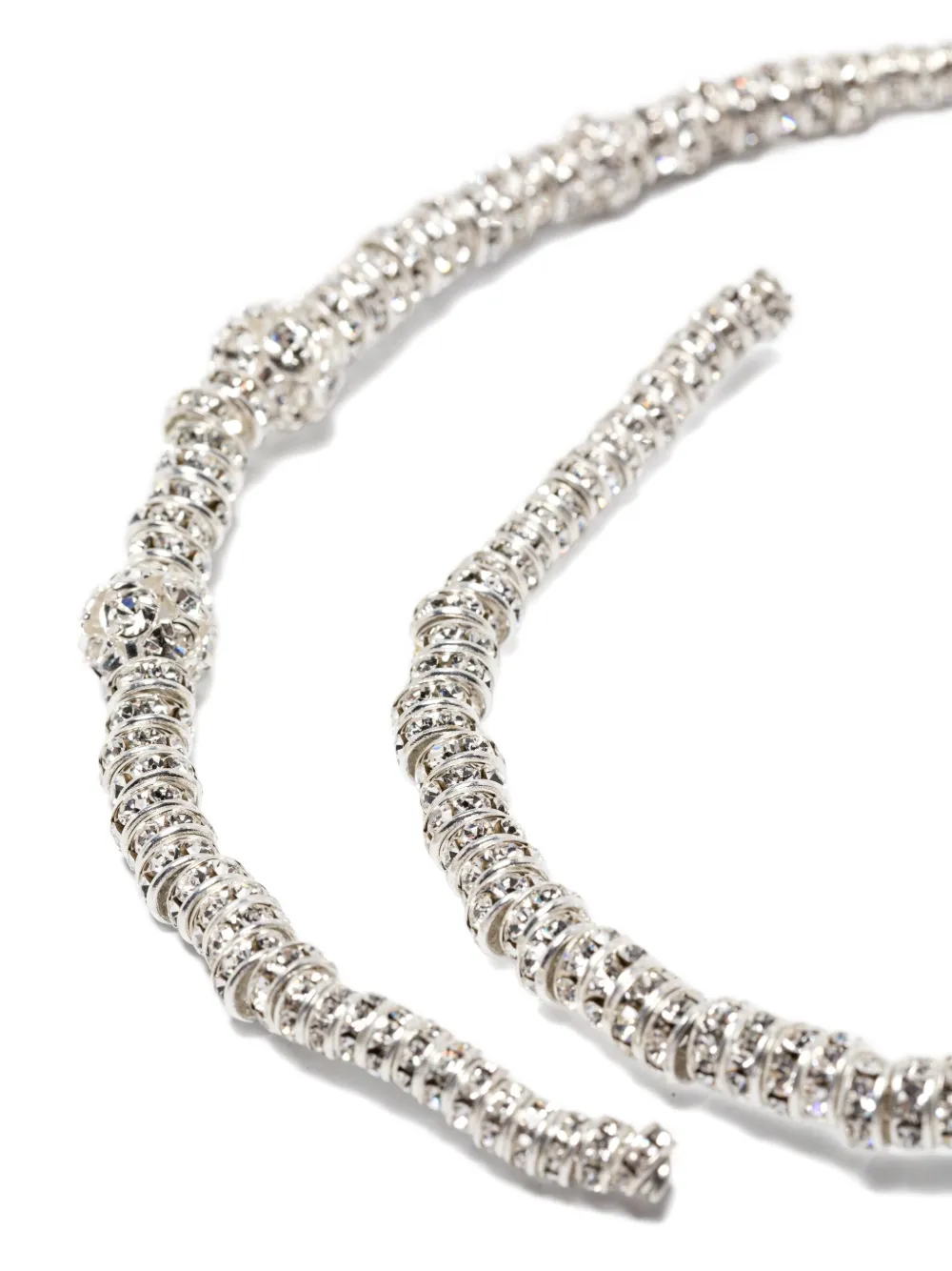 Magda Butrym Crystal-embellished Coil Necklace In Metallic